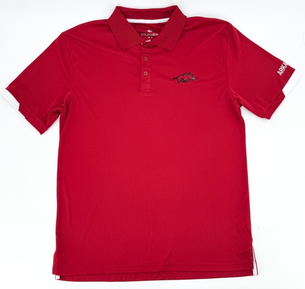 Arkansas Razorbacks Adult Large Shirt Red Pullover Short Sleeve NCAA Football